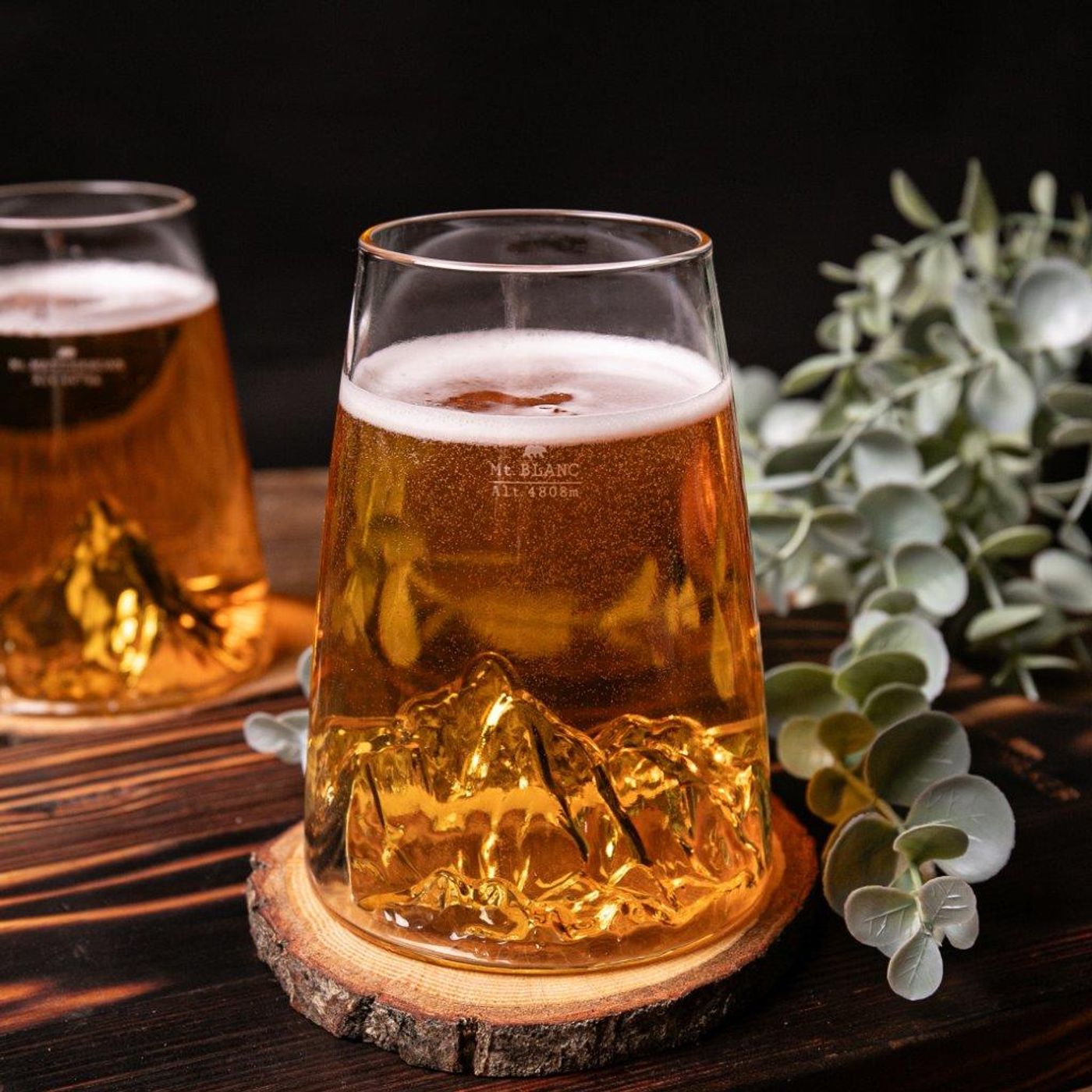 Verre design TOPOGRAPHIC Mont Blanc